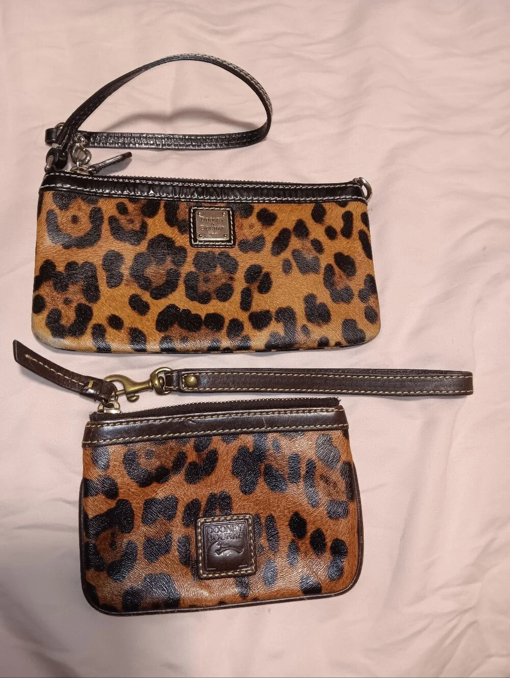 Dooney Bourke Set Of 2 Leopard Print Wristlets